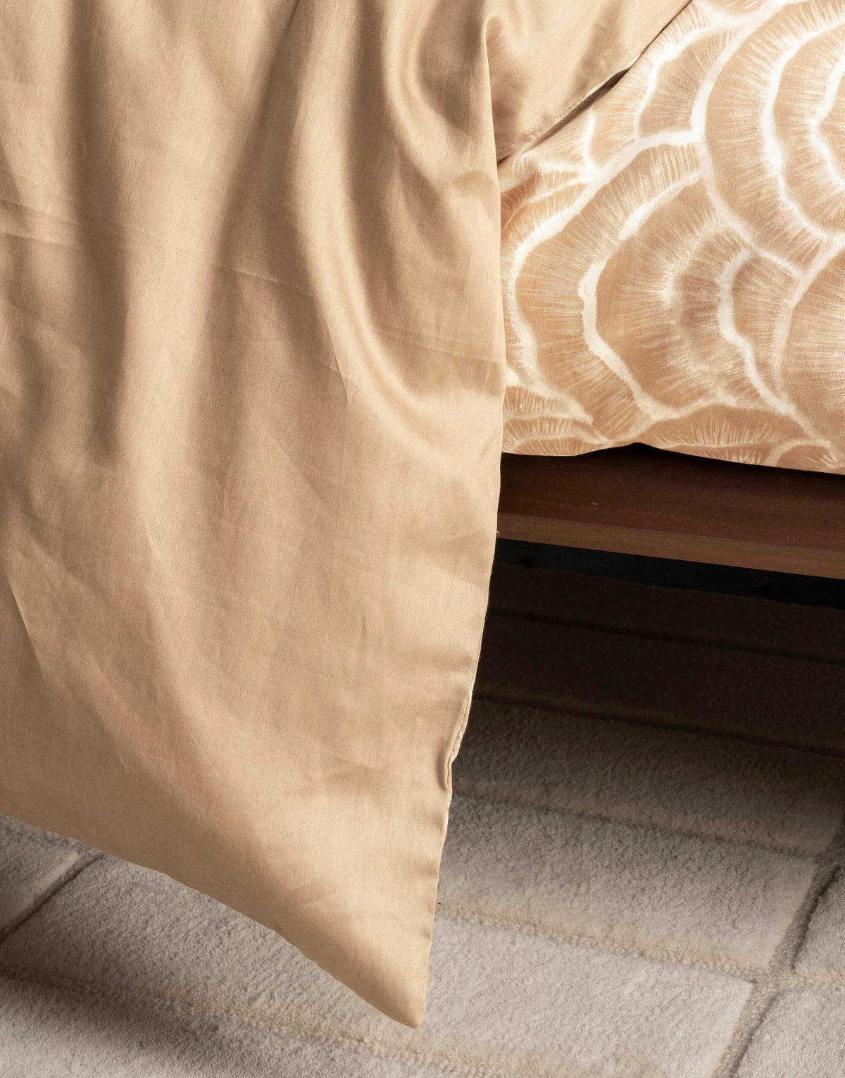 POSTELJNINA RAYE 135/200 cm saten zlatorjava  - zlatorjava, Konvencionalno, tekstil (135/200cm) - Essenza