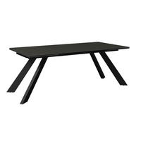 ÉTKEZŐASZTAL - antracit, Modern, kő/fém (200-300/76/100cm) - Amatio