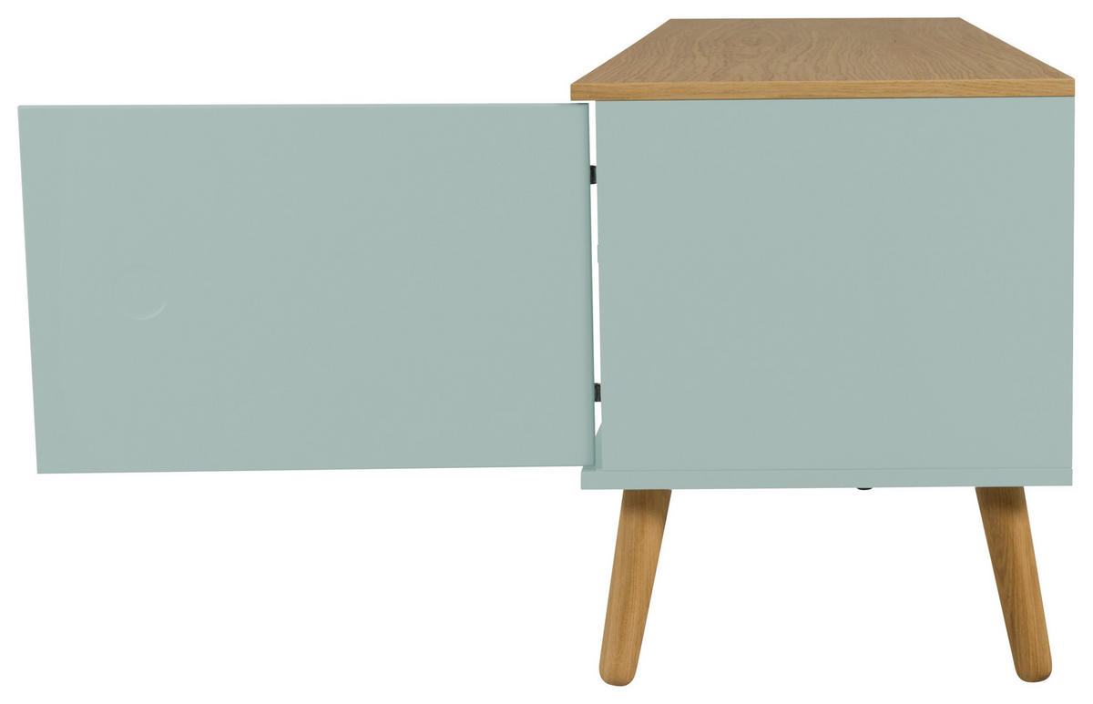 TV-ELEMENT - Eichefarben/Mintgrün, Design, Holz/Holzwerkstoff (192/54/43cm)