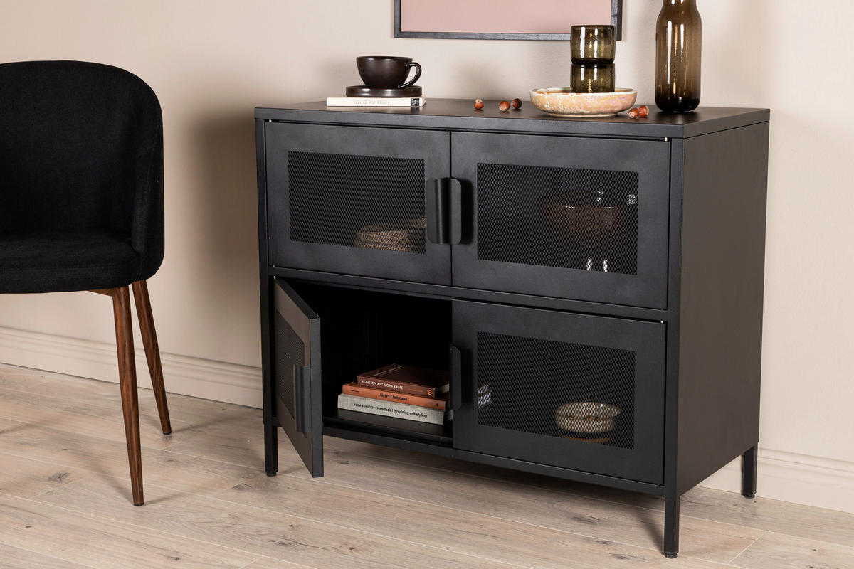 SIDEBOARD  in 90/75/40 cm  - Schwarz, Design, Metall (90/75/40cm) - Livetastic