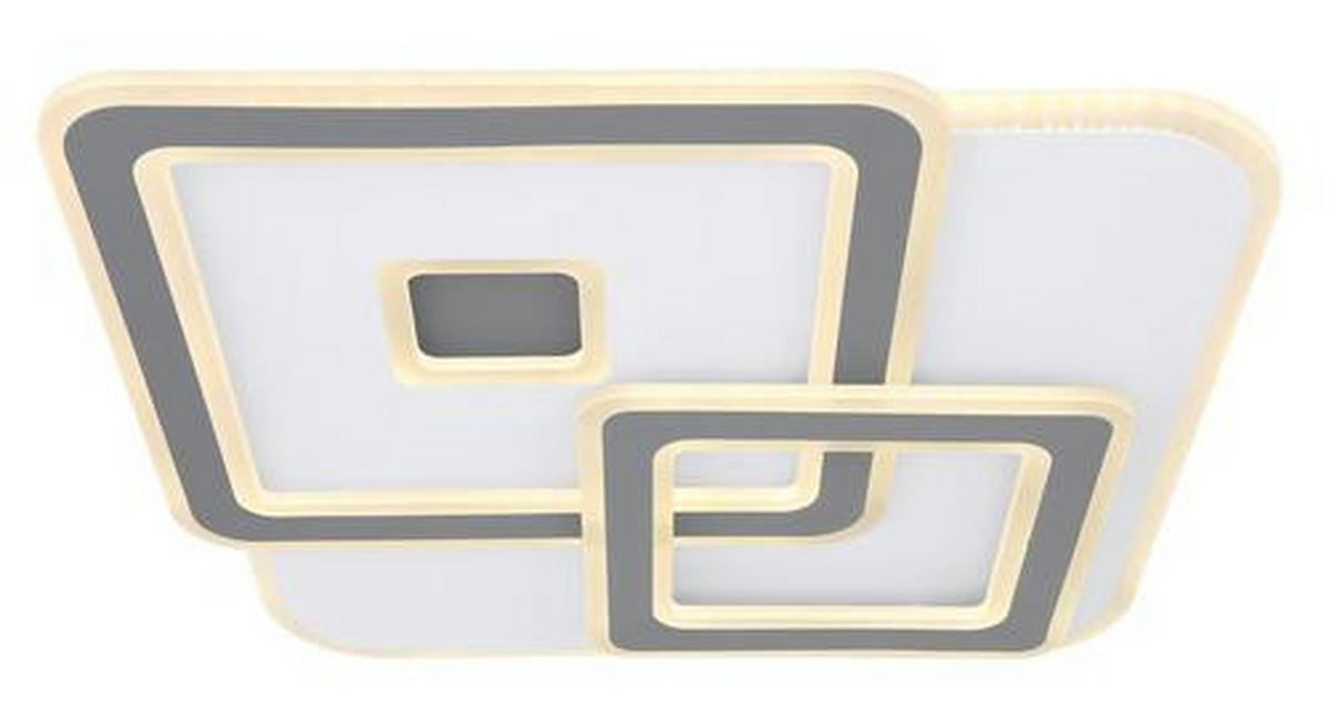 LED-DECKENLEUCHTE KIQUE  Smart 50/50/6 cm   - Weiß, Design, Kunststoff/Metall (50/50/6cm) - Globo