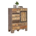 HIGHBOARD 90/118/40 cm  - Messingfarben/Multicolor, Trend, Keramik/Holz (90/118/40cm) - Landscape