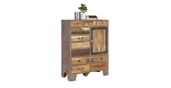 HIGHBOARD 90/118/40 cm  - Messingfarben/Multicolor, Trend, Keramik/Holz (90/118/40cm) - Landscape