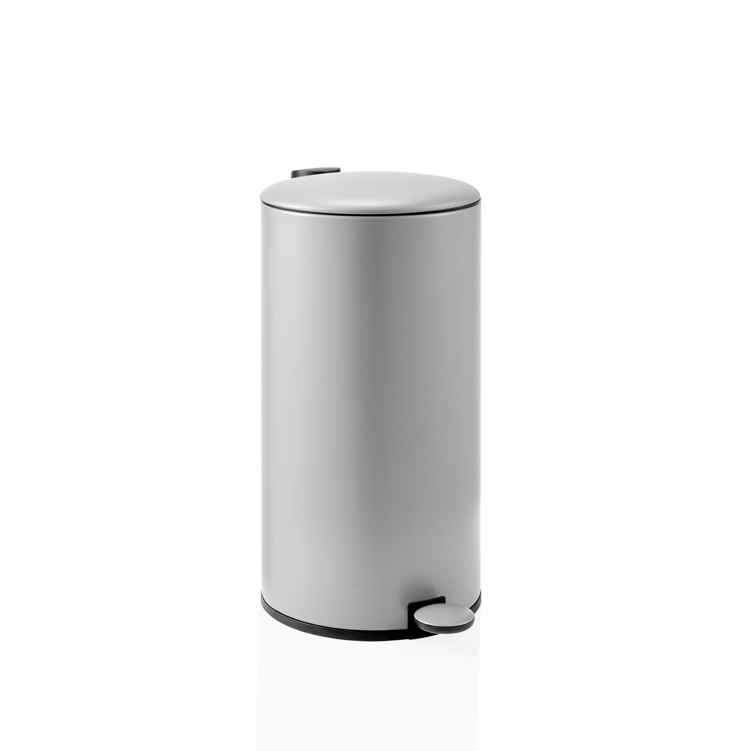 ABFALLEIMER 30 l  Metall  - Schwarz/Grau, MODERN, Kunststoff/Metall (33,5/60,5/29cm) - MID.YOU