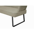 SITZBANK 185/91/66 cm Webstoff Schwarz, Hellgrün  - Schwarz/Hellgrün, Design, Textil/Metall (185/91/66cm) - Novel