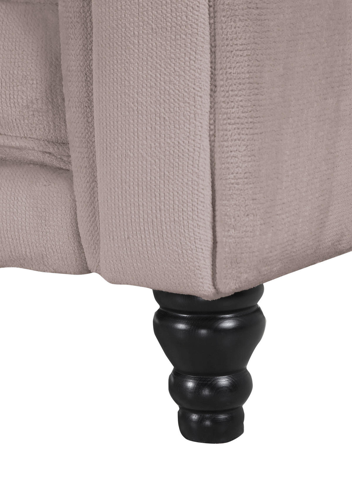 ECKSOFA in Plüsch Beige  160/260 cm  - Dunkelbraun/Beige, Design, Holz/Textil (160/260cm) - MID.YOU