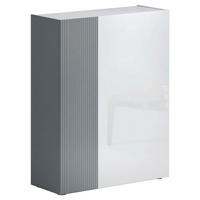 SCHUHSCHRANK 87/113/34 cm  - Weiss/Schwarz, Design, Glas/Holzwerkstoff (87/113/34cm) - Voleo