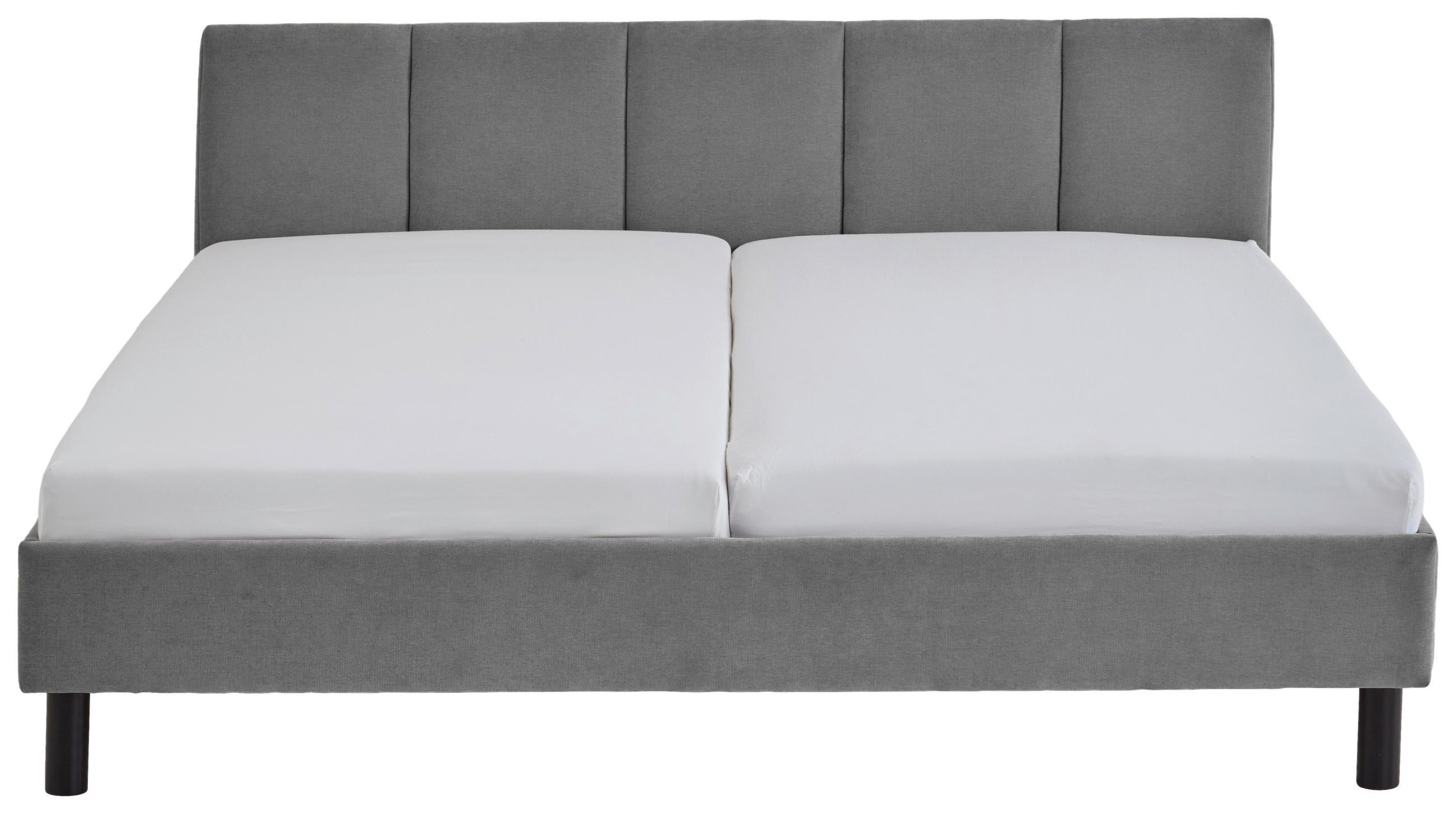 POLSTERBETT 180/200 cm  in Grau  - Schwarz/Grau, Basics, Holz/Textil (180/200cm) - Boxxx
