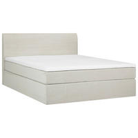 BOXSPRINGBETT 140/200 cm  in Weiß  - Schwarz/Weiß, KONVENTIONELL, Holz/Textil (140/200cm) - Boxxx