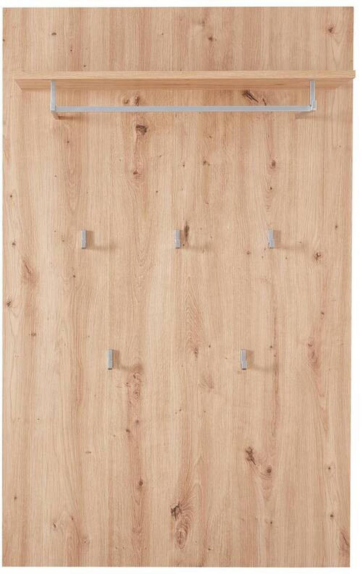GARDEROBE 6-teilig  in 263/195,5/38 cm  - Schwarz/Eiche Artisan, Basics, Glas/Holzwerkstoff (263/195,5/38cm) - Xora