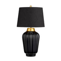 TISCHLEUCHTE Elstead Bexley 30/56.2 cm   - Messingfarben/Schwarz, KONVENTIONELL, Keramik/Textil (30/56.2cm) - Elstead Lighting