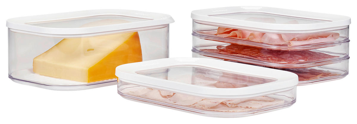 POSODA ZA SHRANJEVANJE  MODULA            - bela/prosojno, Basics, umetna masa (1,65l) - Mepal