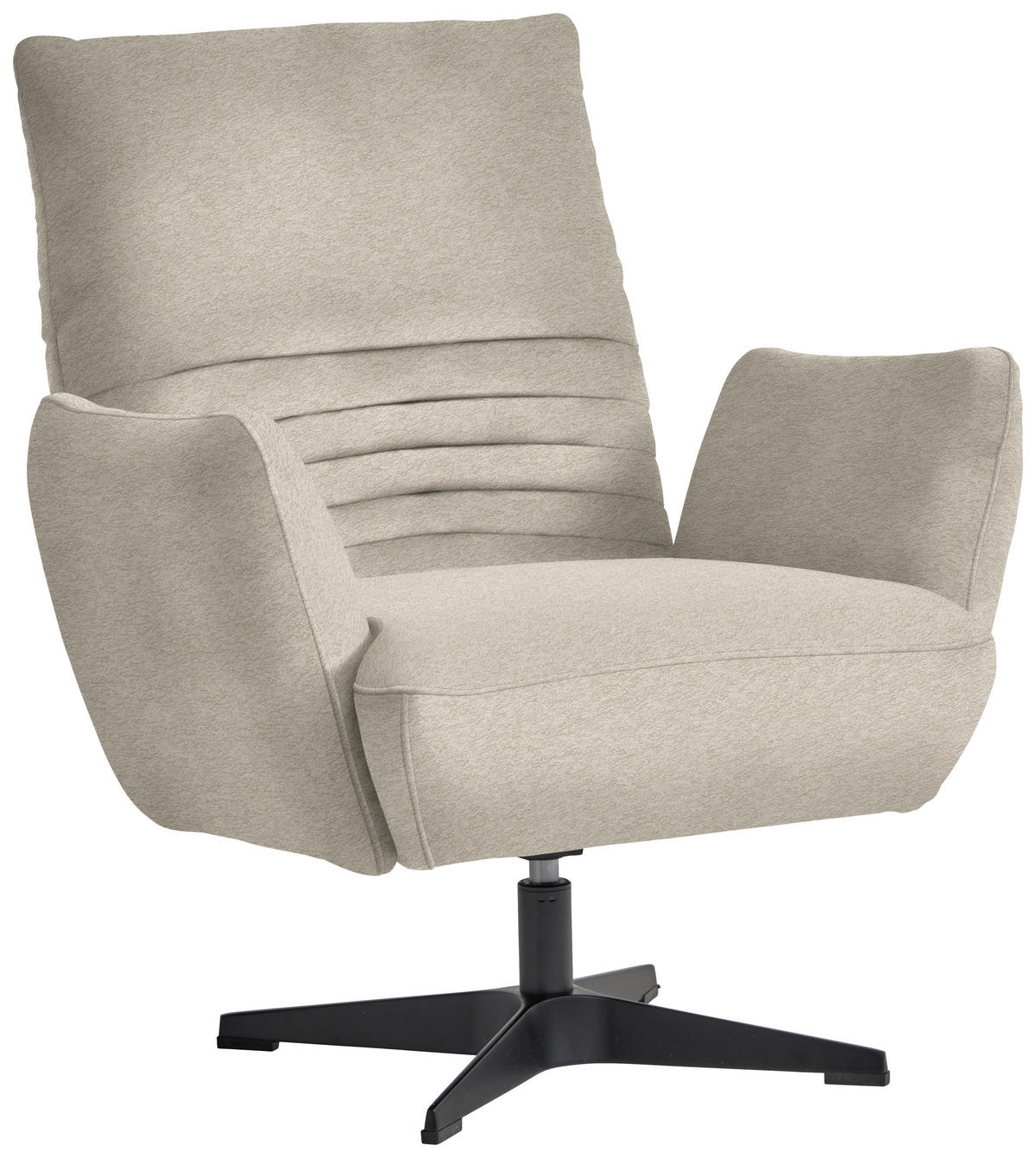 SESSEL in Teddystoff Beige  - Beige/Schwarz, Design, Textil/Metall (60/94/86cm) - Dieter Knoll