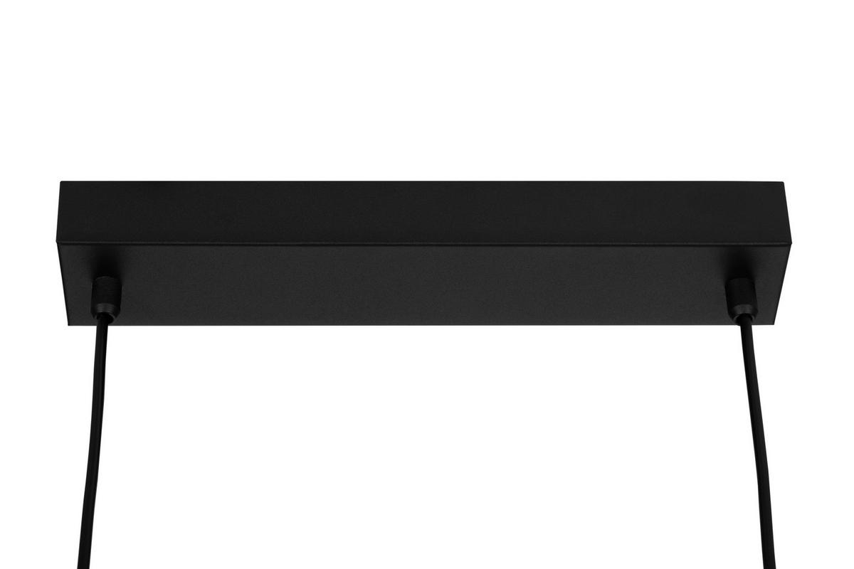 LED-HÄNGELEUCHTE Zhang 120/12,5/150 cm   - Schwarz/Kieferfarben, Design, Holz/Kunststoff (120/12,5/150cm) - Novel