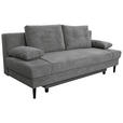 SCHLAFSOFA Webstoff Grau  - Schwarz/Grau, KONVENTIONELL, Holz/Kunststoff (199/88/88cm) - Carryhome