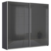 SCHWEBETÜRENSCHRANK  in Grau  - Alufarben/Grau, KONVENTIONELL, Glas/Holzwerkstoff (225/210/62cm) - Xora