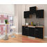 MINIKÜCHE E-Geräte, Spüle - Eichefarben/Schwarz, KONVENTIONELL (150/200/60cm) - Bessagi Home MINIKÜCHE E-Geräte, Spüle - Eichefarben/Schwarz, KONVENTIONELL (150/200/60cm) - Bessagi Home