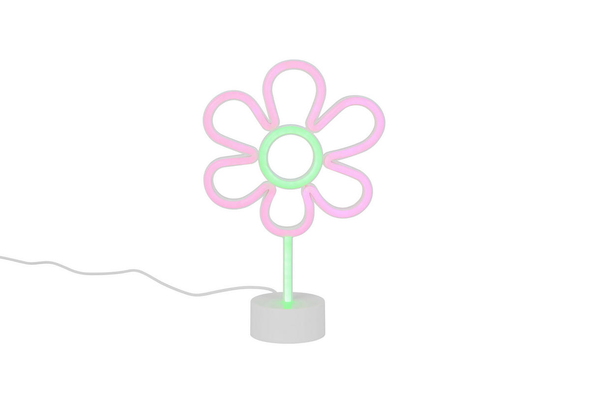 LED-TISCHLEUCHTE Rose 21/31/8,5 cm  - Weiß, LIFESTYLE, Kunststoff (21/31/8,5cm)