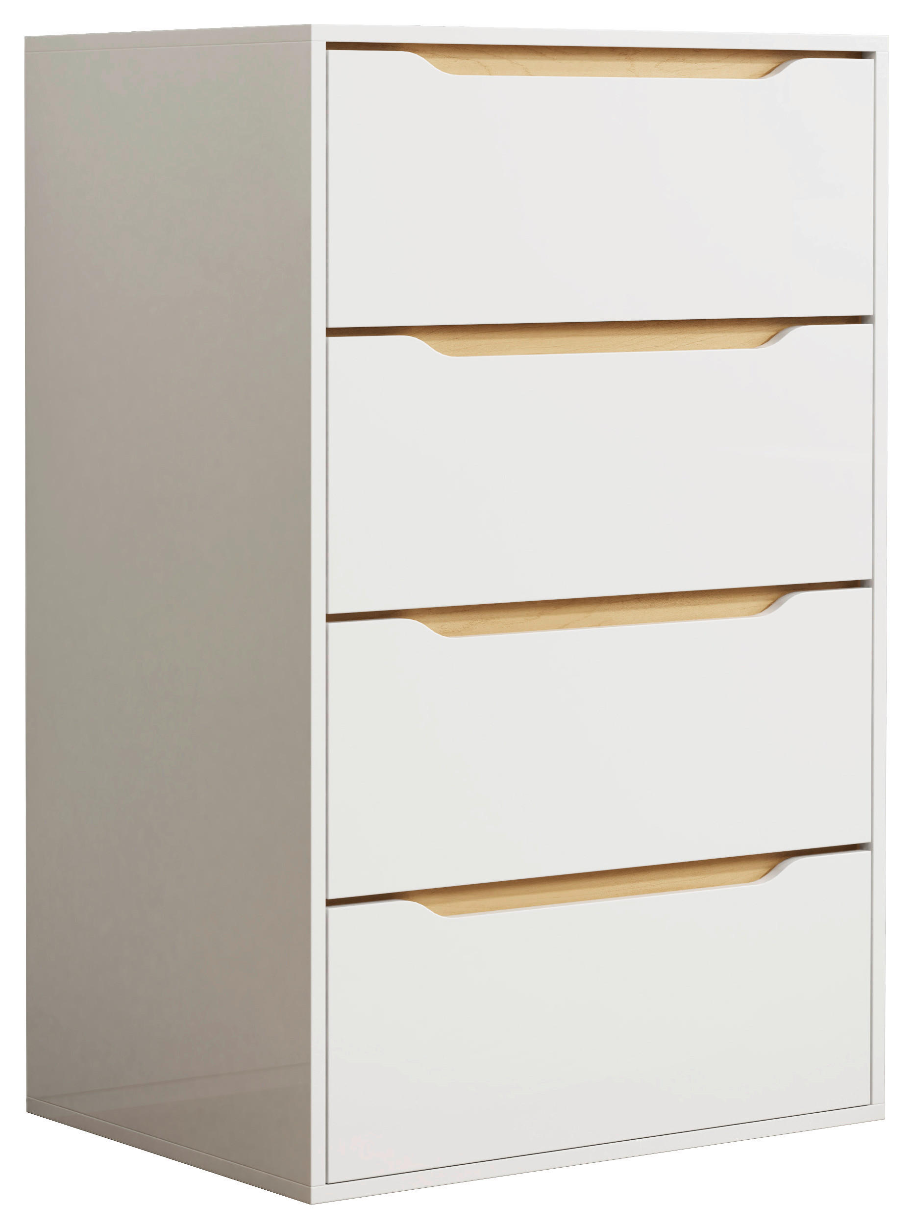 KOMMODE Malira, , 4 Schublade(n)  - Honigeiche/Weiß, Design, Holzwerkstoff (65/102/48cm) - MID.YOU