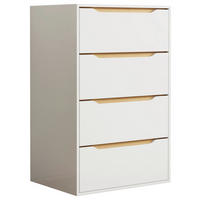 BYRÅ  - vit/honungsek, Design, trämaterial (65/102/48cm) - MID.YOU