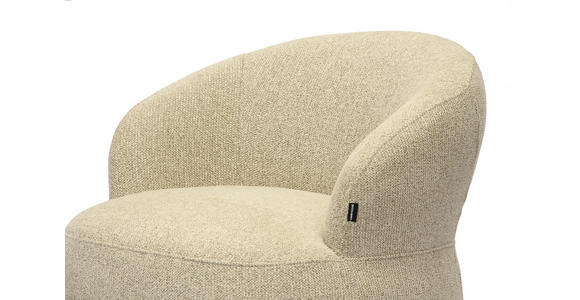 SESSEL in Webstoff Naturfarben - Schwarz/Naturfarben, Design, Holz/Kunststoff (78/73/75cm) - Carryhome