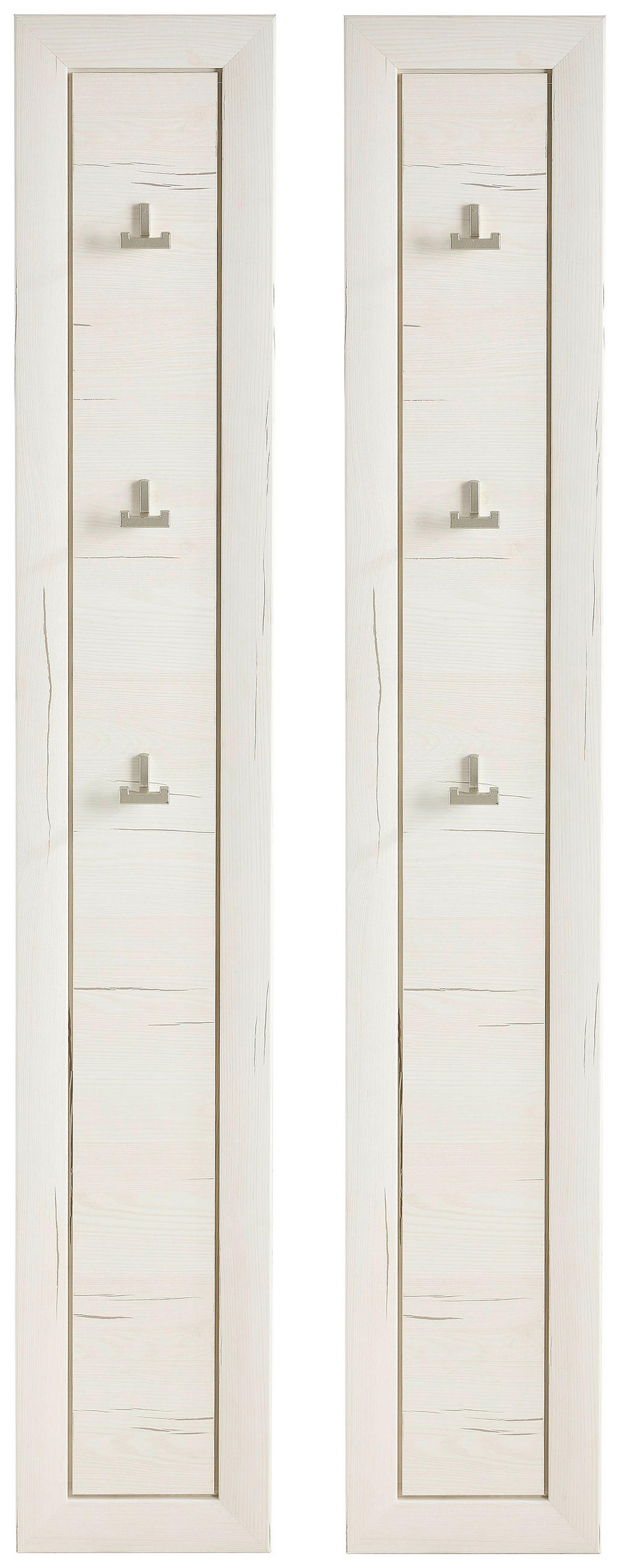 ŠATNÍ PANEL, bílá, barvy pinie, 27/162/2,5 cm - bílá/barvy pinie, Lifestyle, kompozitní dřevo (27/162/2,5cm) - Hom`in