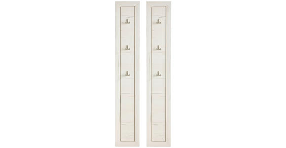 GARDEROBENPANEEL 2 Stück  in 27/162/2,5 cm  - Weiß/Pinienfarben, LIFESTYLE, Holzwerkstoff (27/162/2,5cm) - Hom`in