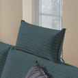 ECKSOFA Blau Cord  - Blau/Schwarz, KONVENTIONELL, Textil/Metall (276/173cm) - Carryhome
