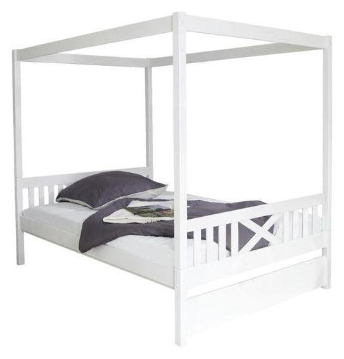 HIMMELBETT 140/200 cm  in Weiß  - Weiß, MODERN, Holz (140/200cm) - MID.YOU