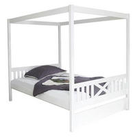 HIMMELBETT 140/200 cm  in Weiß  - Weiß, MODERN, Holz (140/200cm) - MID.YOU
