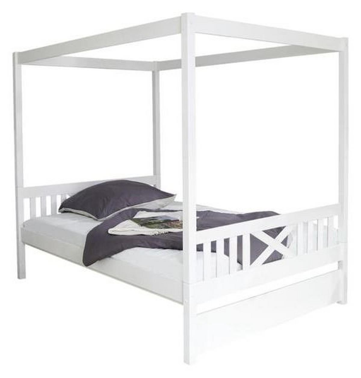 HIMMELBETT 140/200 cm  in Weiß  - Weiß, MODERN, Holz (140/200cm) - MID.YOU