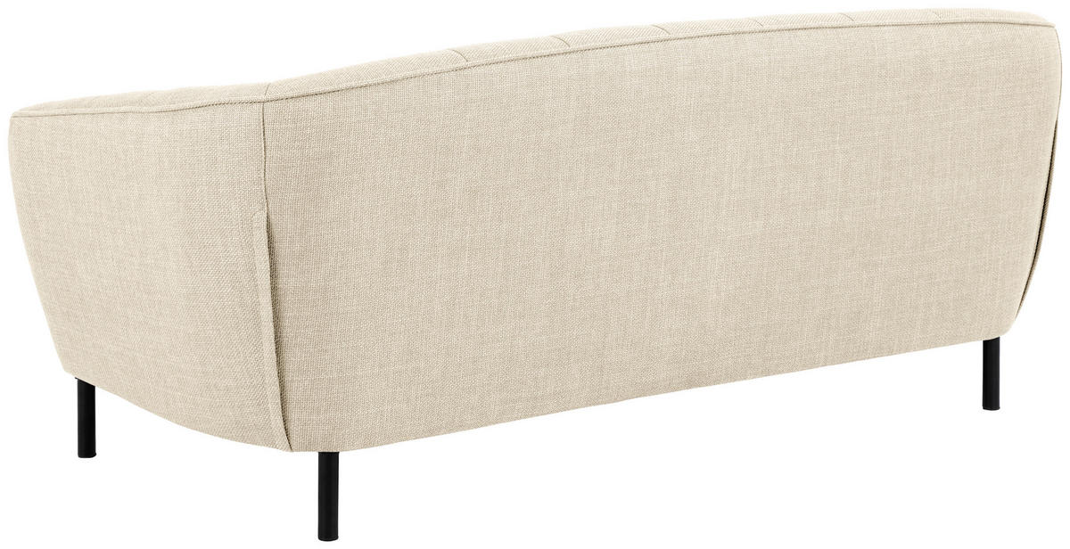 HÁROMÜLÉSES KANAPÉ textil krémszínű  - krémszínű/fekete, Design, textil/fém (191/78/84cm) - MID.YOU