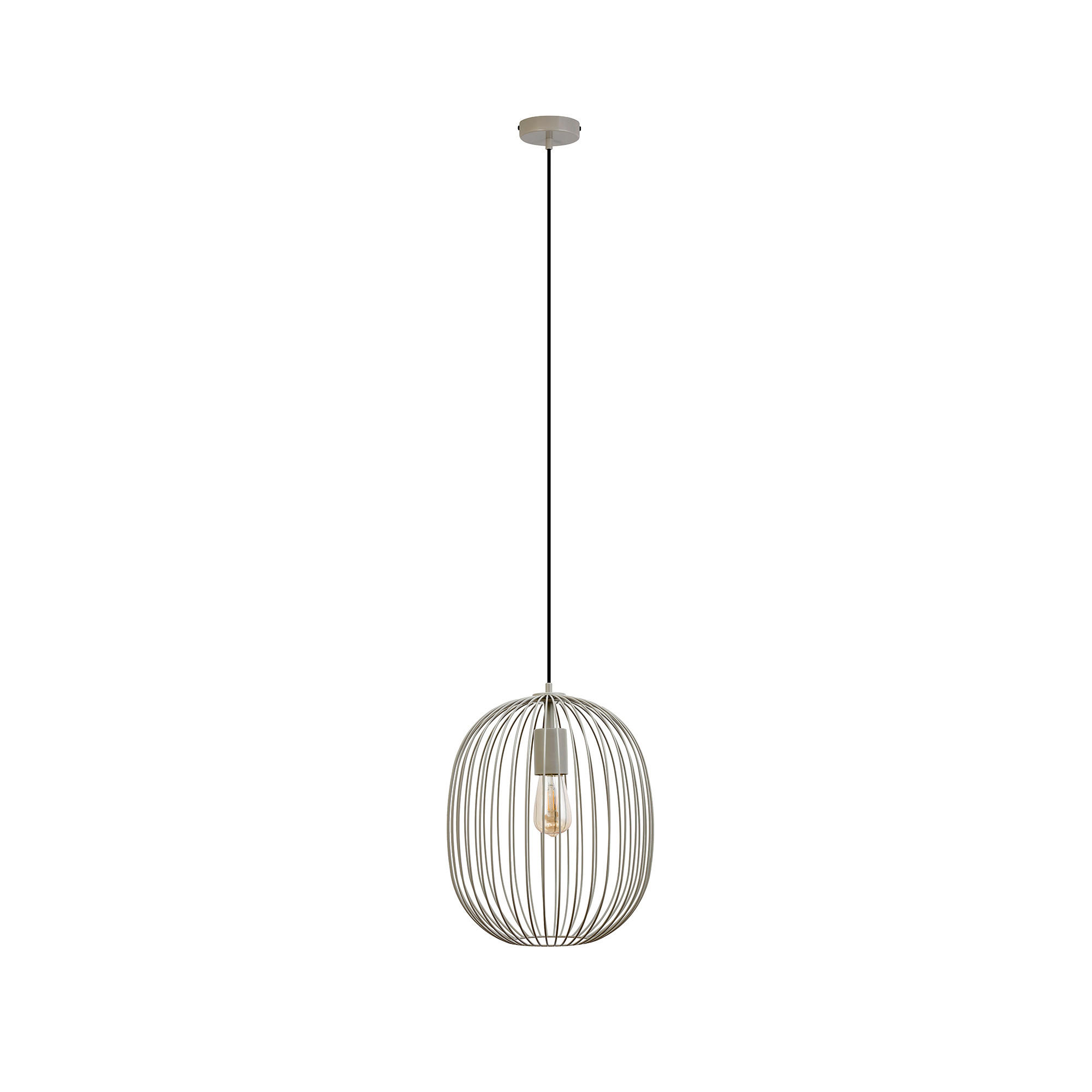 XXXLutz Hängeleuchte Ovella Greige 34x134x34 cm