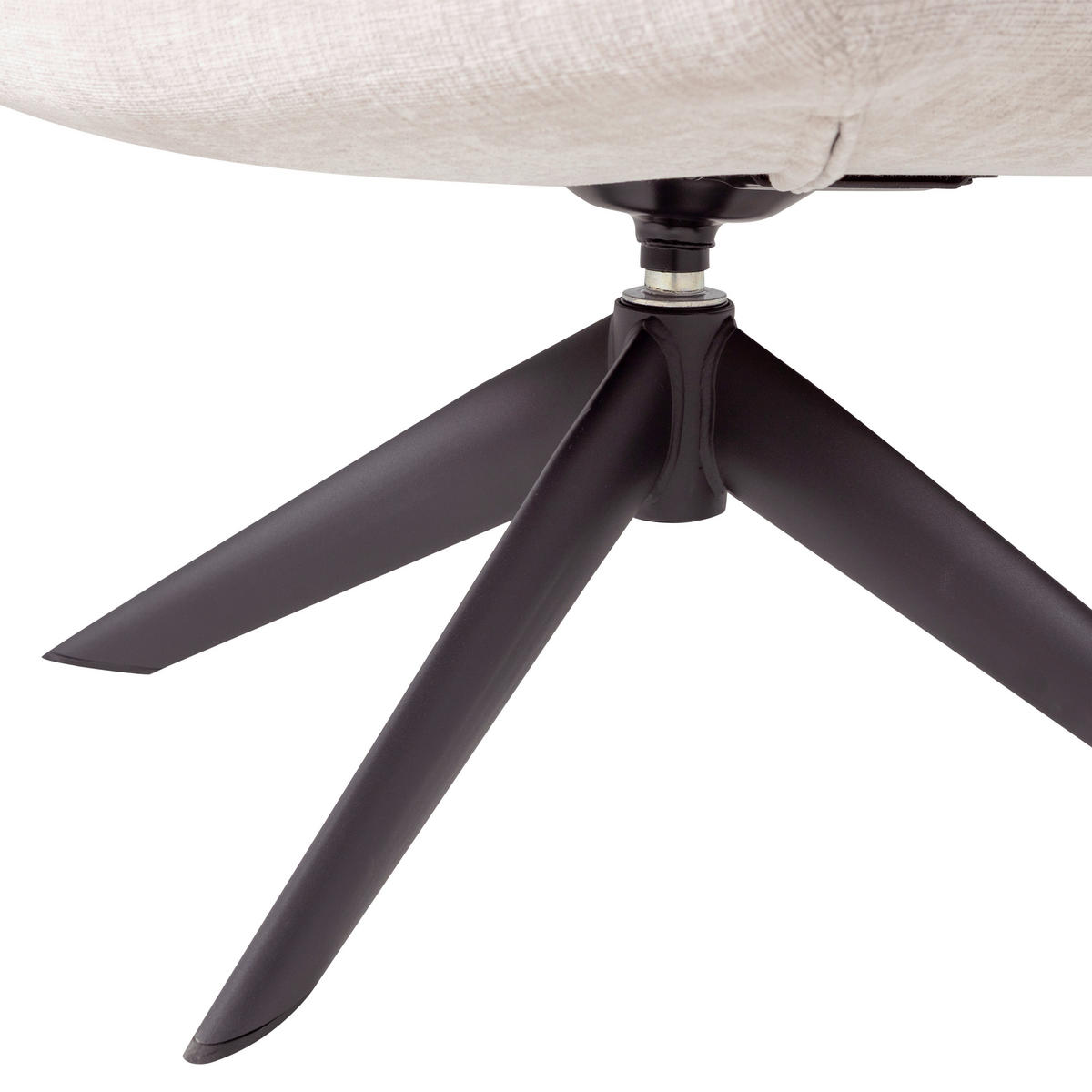 SESSEL in Chenille Naturfarben  - Schwarz/Naturfarben, MODERN, Textil/Metall (70/97/85cm) - Livetastic