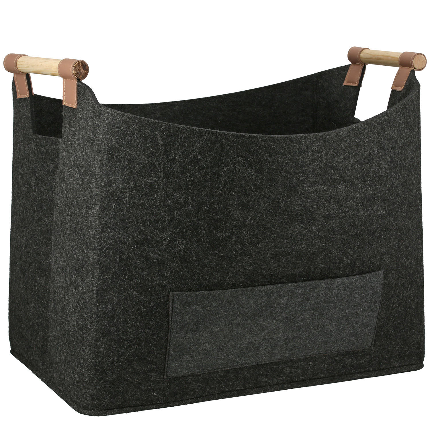 KAMINKORB   Textil  - Dunkelgrau, Basics, Textil (45/40/32cm)