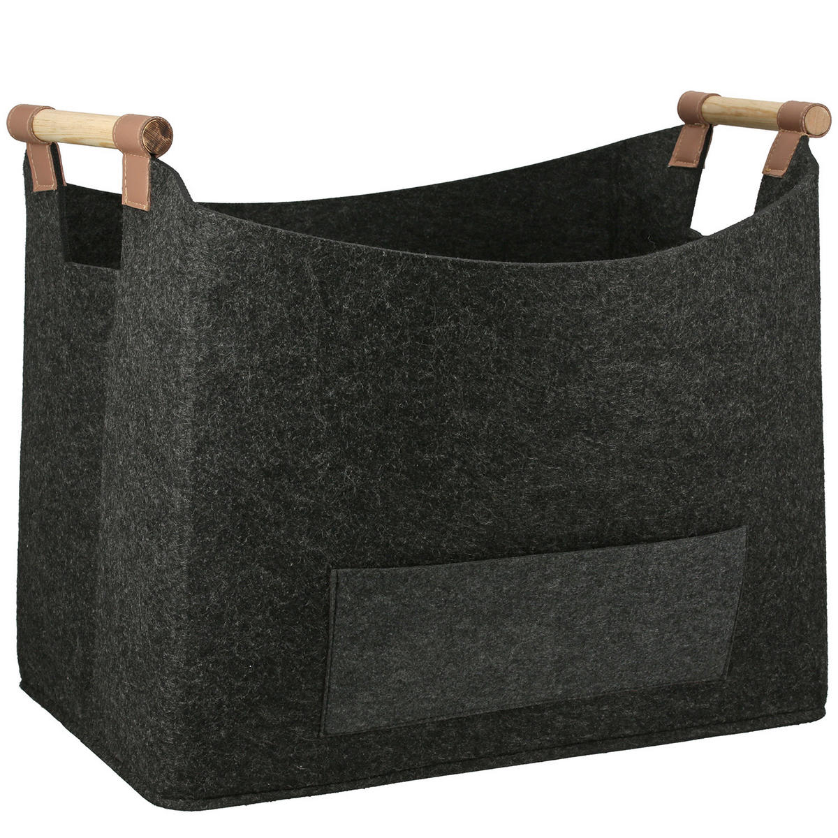 KAMINKORB   Textil  - Dunkelgrau, Basics, Textil (45/40/32cm)