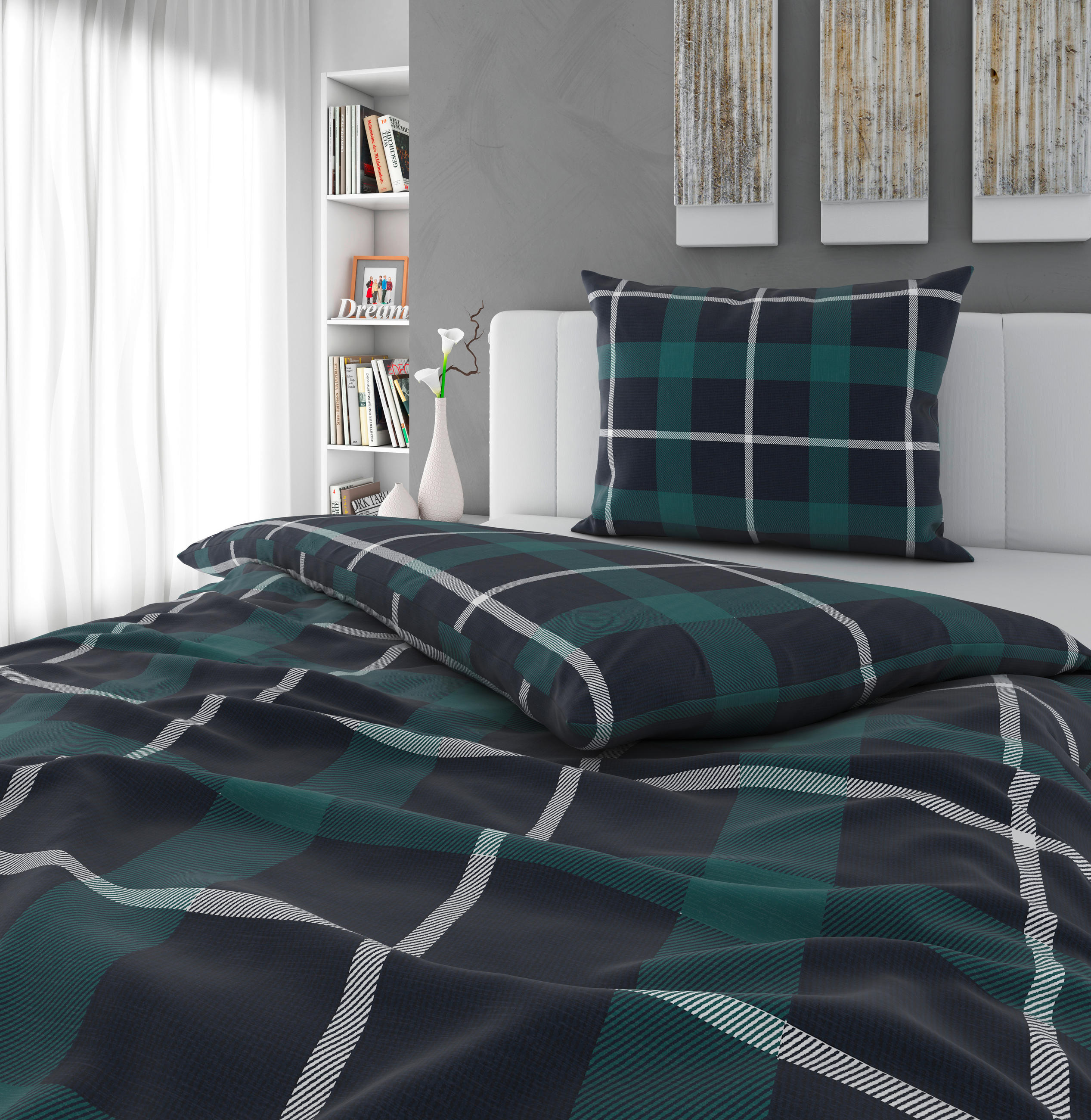 POVLEČENÍ, flanel, modrá, 140/200 cm - modrá, Natur, textil (140/200cm) - Esposa