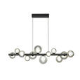 LED-HÄNGELEUCHTE Regulus 95/27/150 cm  - Schwarzbraun, Design, Glas/Metall (95/27/150cm) - Dieter Knoll