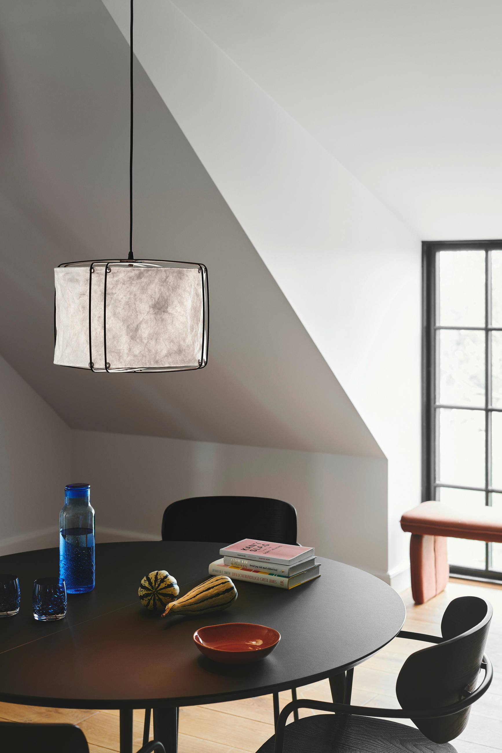 HÄNGELEUCHTE 35/28,5 cm  - Schwarz/Weiß, Design, Kunststoff/Metall (35/28,5cm) - Nordlux