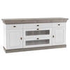 SIDEBOARD  in 185/85/45 cm  - Weiß/Grau, ROMANTIK / LANDHAUS, Glas/Holz (185/85/45cm) - Boxxx