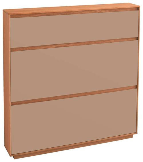 SCHUHKIPPER Eiche teilmassiv lackiert Eiche Bianco, Sandfarben  - Sandfarben/Eiche Bianco, Design, Holz/Holzwerkstoff (121/124/21cm)