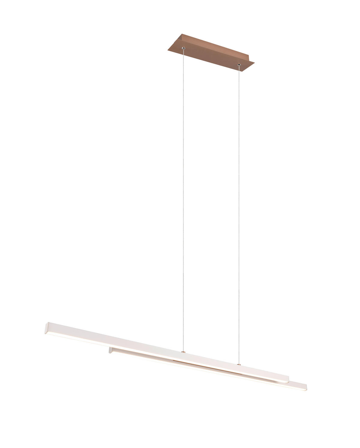 LED-PENDELLEUCHTE    - Braun/Grau, Design, Metall (110,0/150,0/8,5cm)