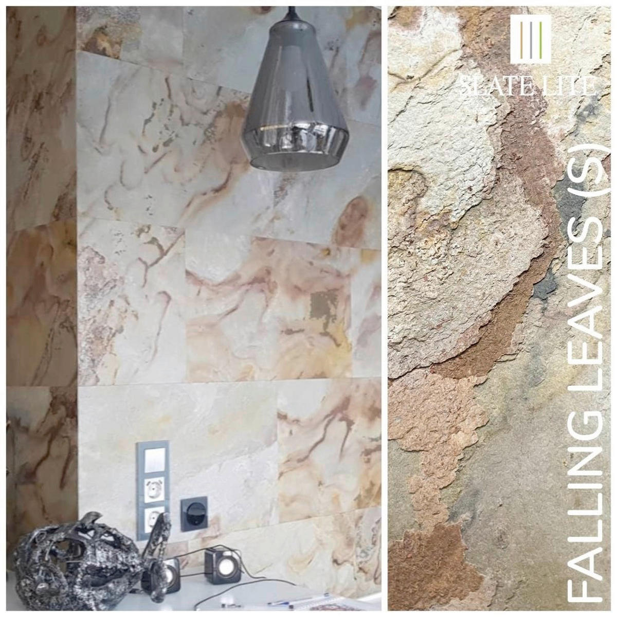 WANDPANEEL Grau, Rot, Schlammfarben, Sandfarben, Beige  - Sandfarben/Schlammfarben, Basics, Kunststoff/Stein (240/120cm)