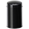 ABFALLEIMER 9 L  - Schwarz, MODERN, Kunststoff/Metall (24,5/37,5cm) - Echtwerk