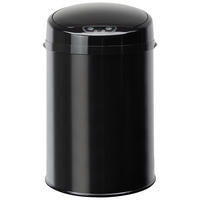 ABFALLEIMER 9 L  - Schwarz, MODERN, Kunststoff/Metall (24,5/37,5cm) - Echtwerk