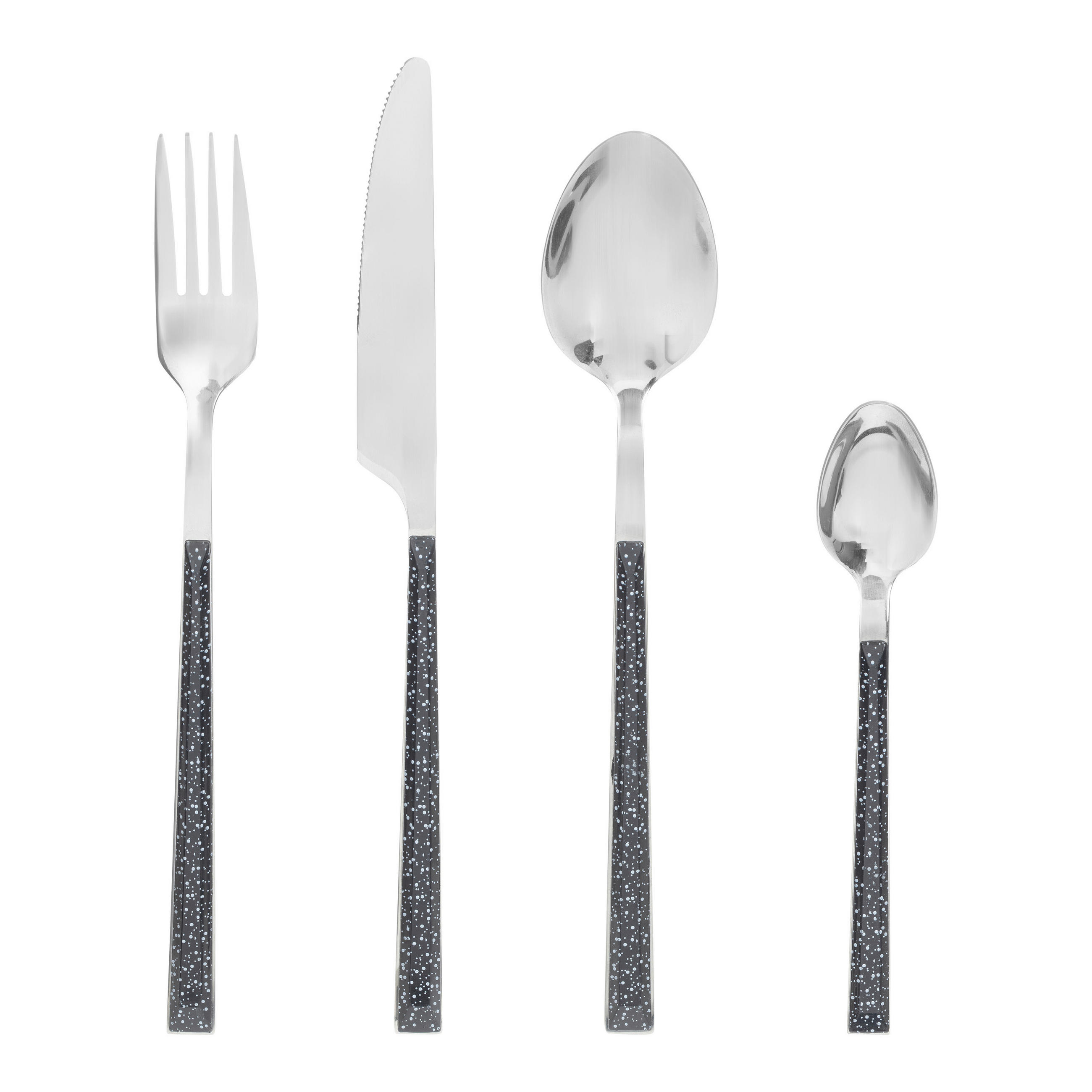 SET PRIBORA ZA JELO  24-dijelni      - crna, Basics, metal