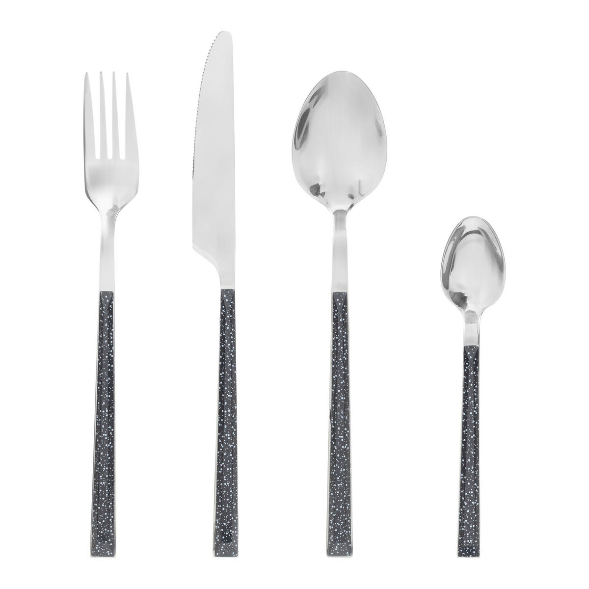 SET PRIBORA ZA JELO  24-dijelni      - crna, Basics, metal
