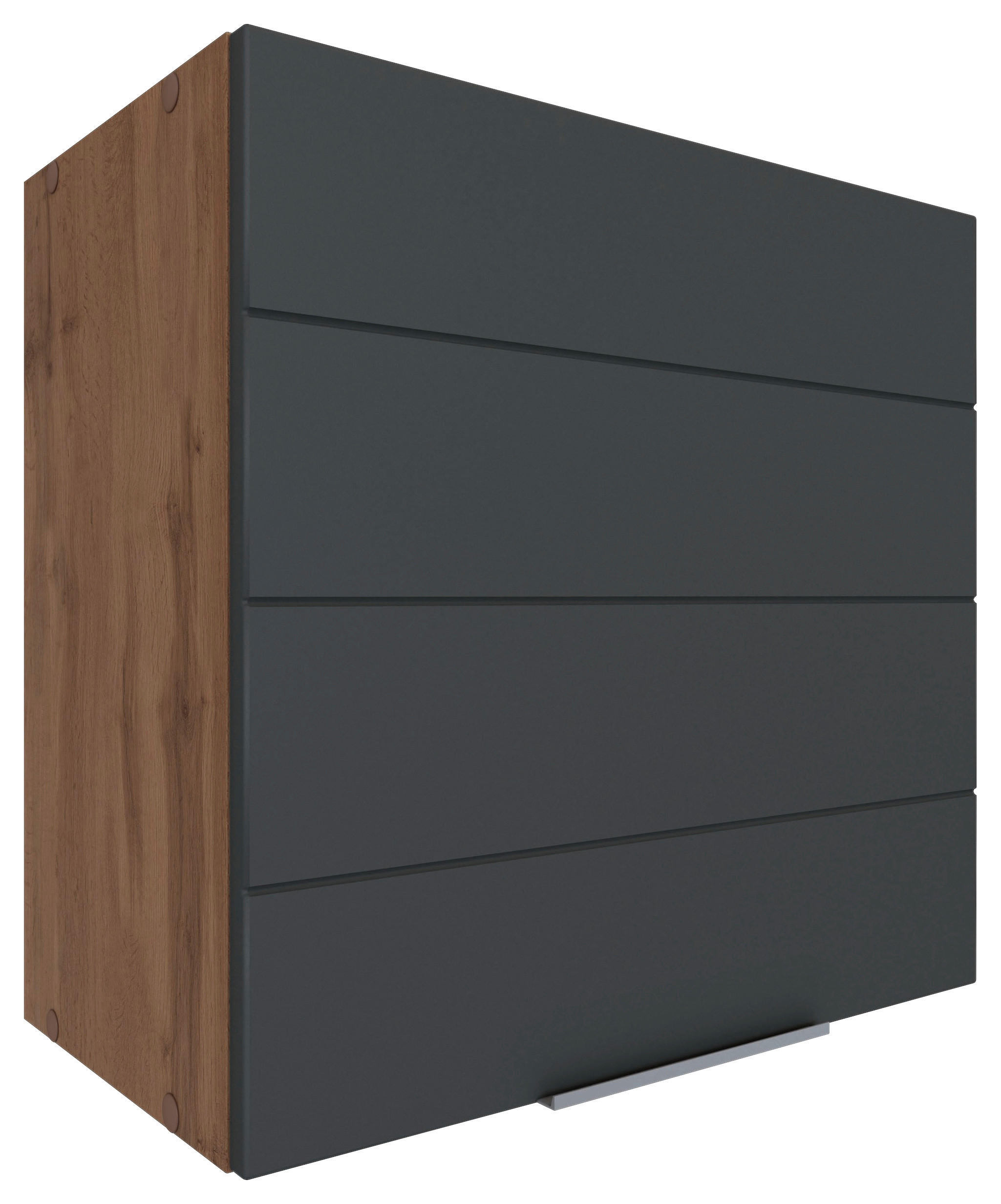 KÜCHENOBERSCHRANK 60/57/34 cm  in Grau, Eiche Wotan  - Eiche Wotan/Grau, Design, Holzwerkstoff/Metall (60/57/34cm) - Held