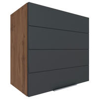 KÜCHENOBERSCHRANK 60/57/34 cm  in Grau, Eiche Wotan  - Eiche Wotan/Grau, Design, Holzwerkstoff/Metall (60/57/34cm) - Held