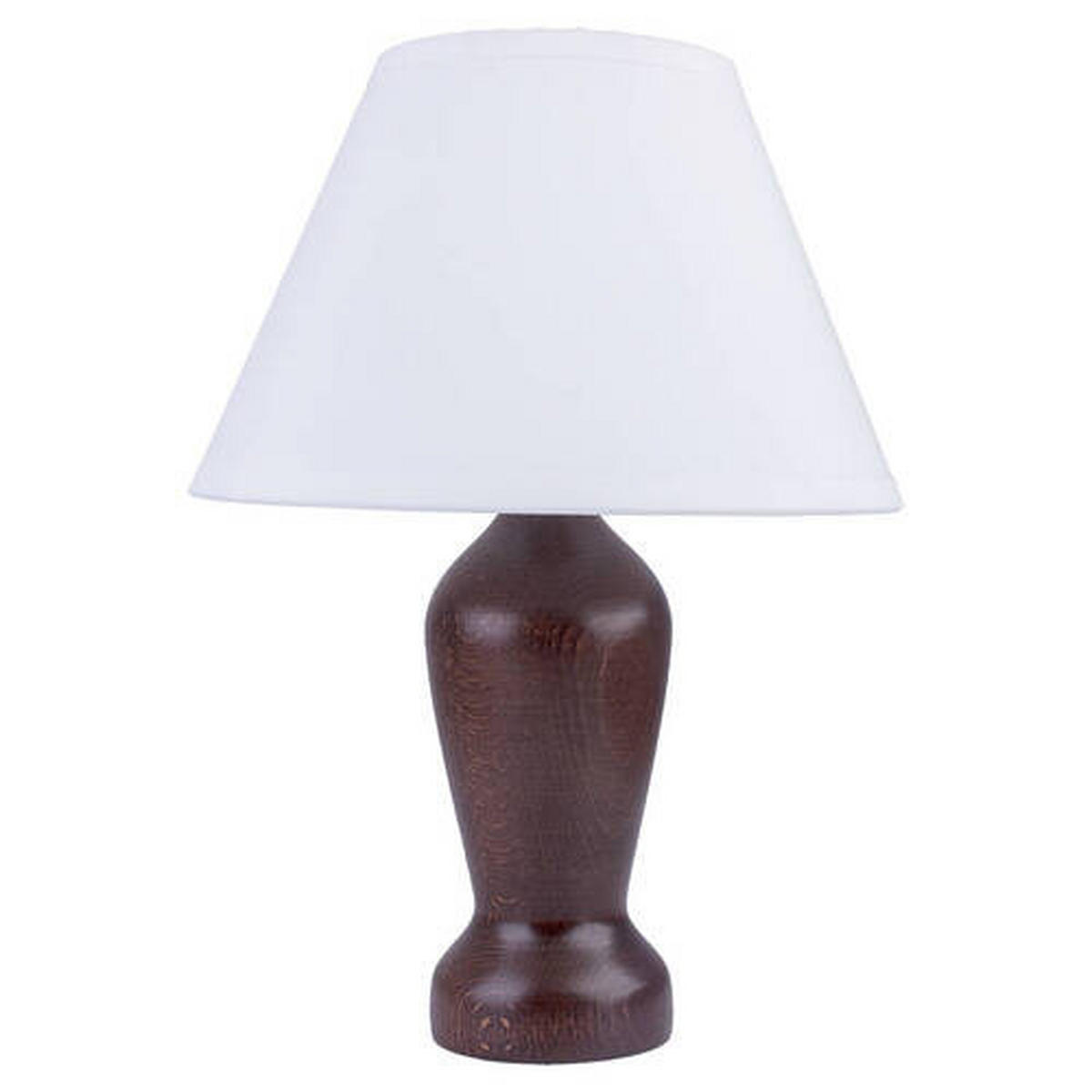TISCHLEUCHTE 18/28 cm   - Wengefarben, KONVENTIONELL, Holz (18/28cm)